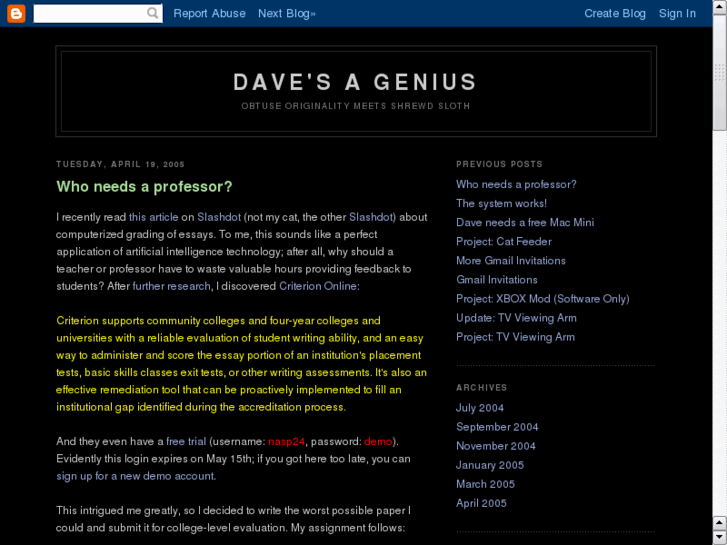 www.davesagenius.com