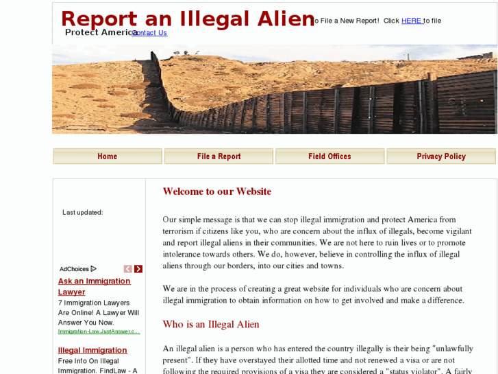 www.reportanillegalalien.com