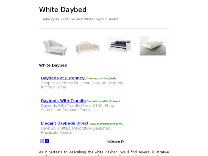 www.whitedaybed.org