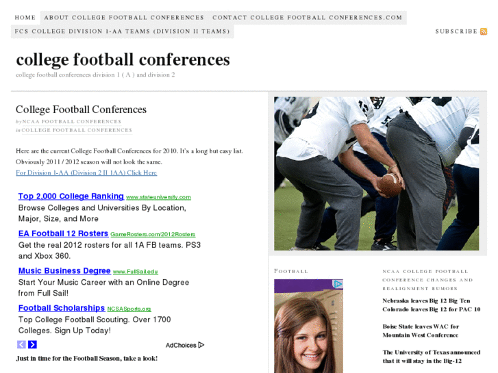 www.collegefootballconferences.com