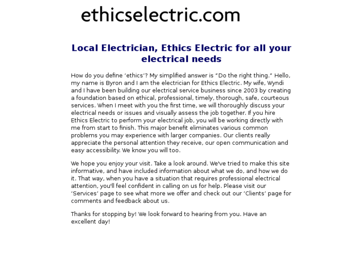 www.ethicselectric.com