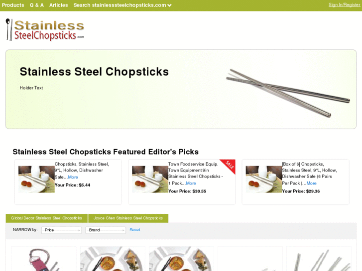 www.stainlesssteelchopsticks.com