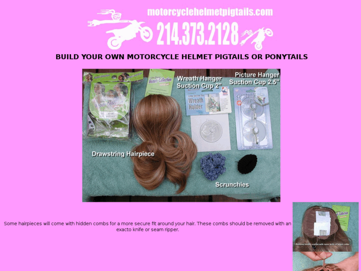 www.motorcyclehelmetpigtails.com