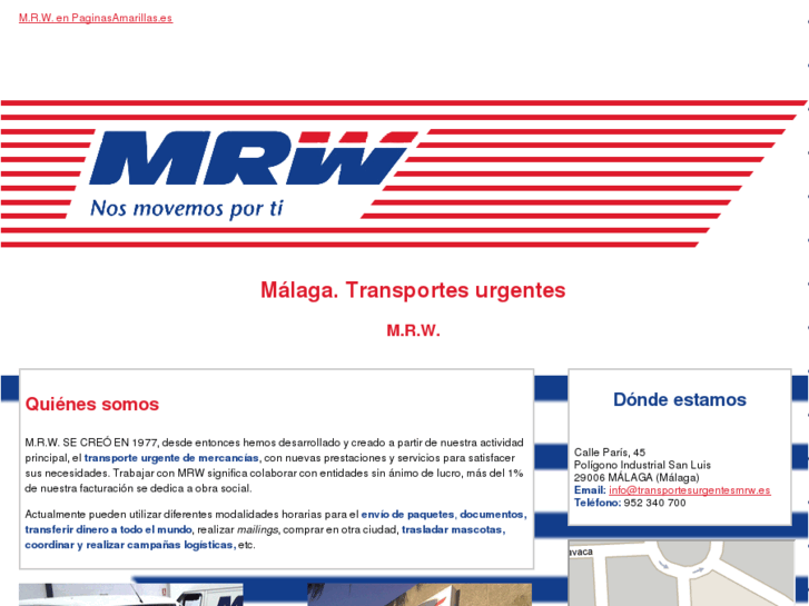 www.transportesurgentesmrw.es