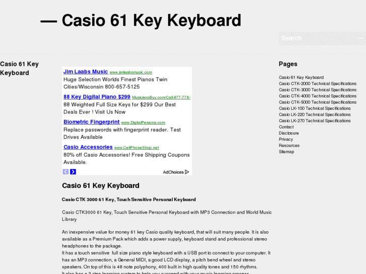 www.casio61keykeyboard.com