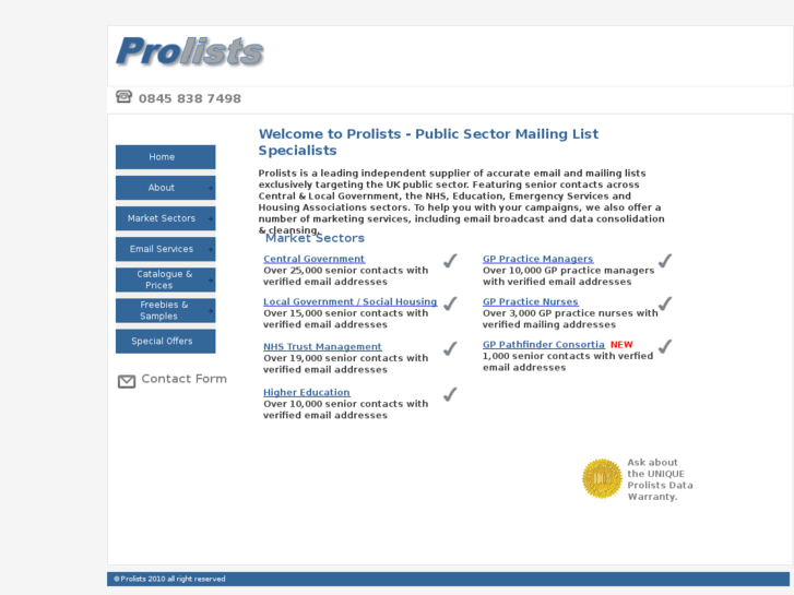 www.prolists.co.uk