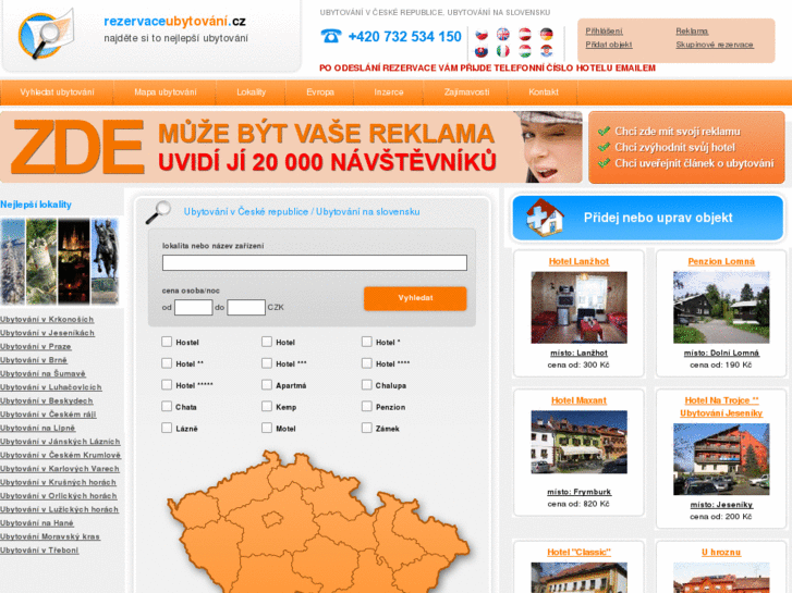 www.rezervaceubytovani.cz