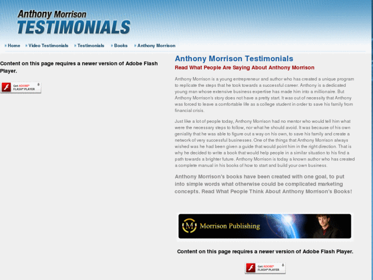 www.anthonymorrisontestimonials.com