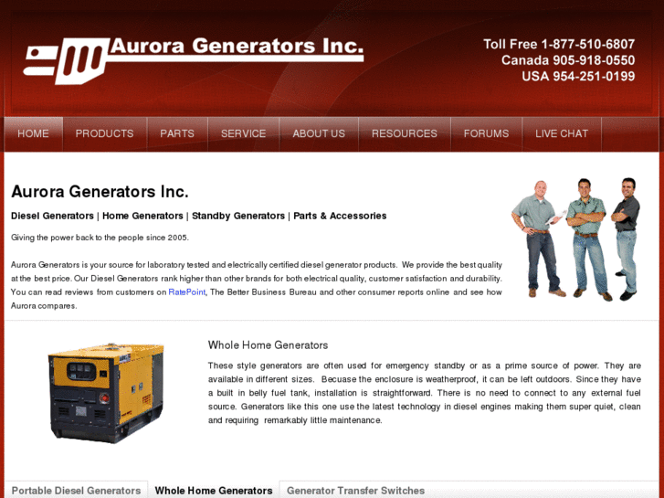 www.auroragenerators.com