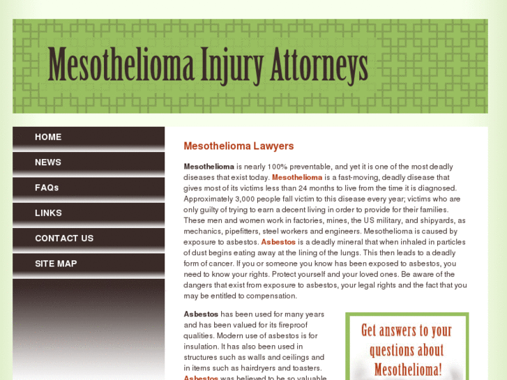 www.mesotheliomainjurylawfirm.com