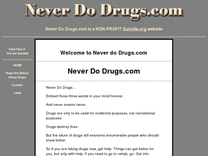 www.neverdodrugs.com