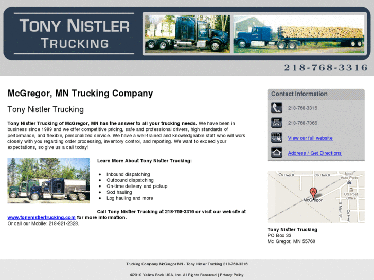 www.tonynistlertrucking.net