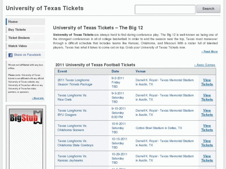 www.universityoftexastickets.com