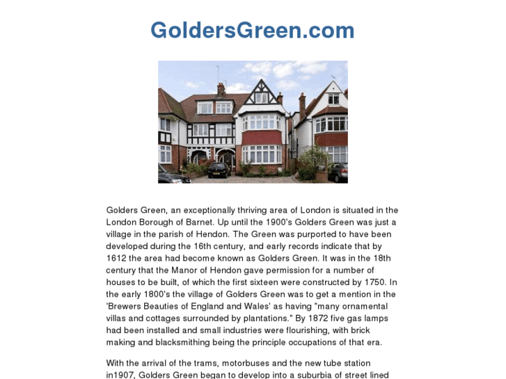 www.goldersgreen.com