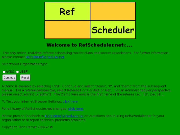 www.refscheduler.net