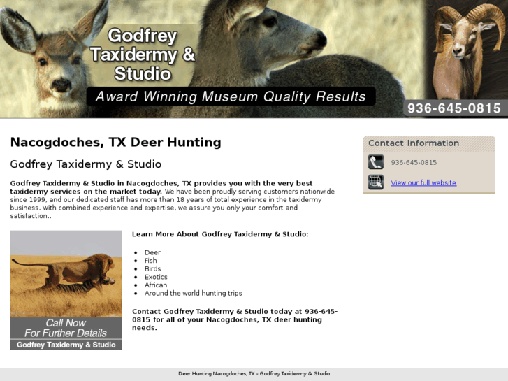 www.godfreytaxidermytx.com