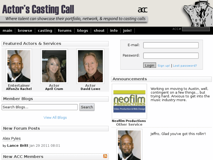 www.actorscastingcall.net