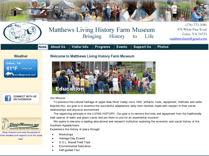 www.matthewsfarmmuseum.org