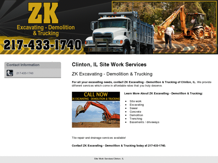 www.zkexcavating.com