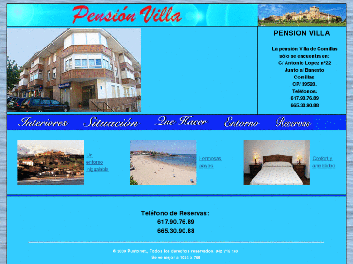 www.pensionvilladecomillas.com