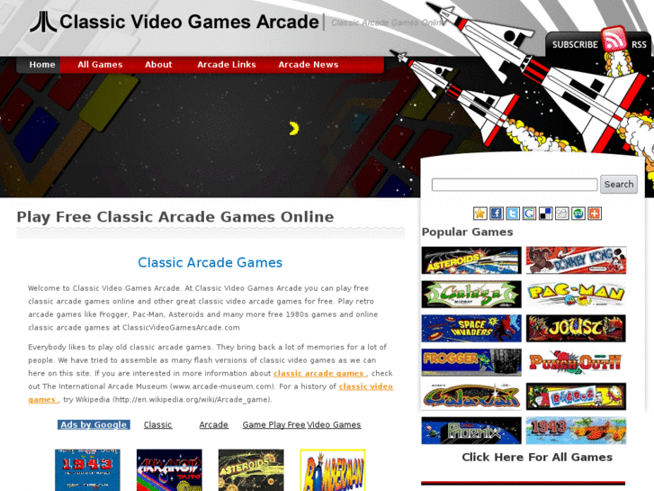 www.classicvideogamesarcade.com