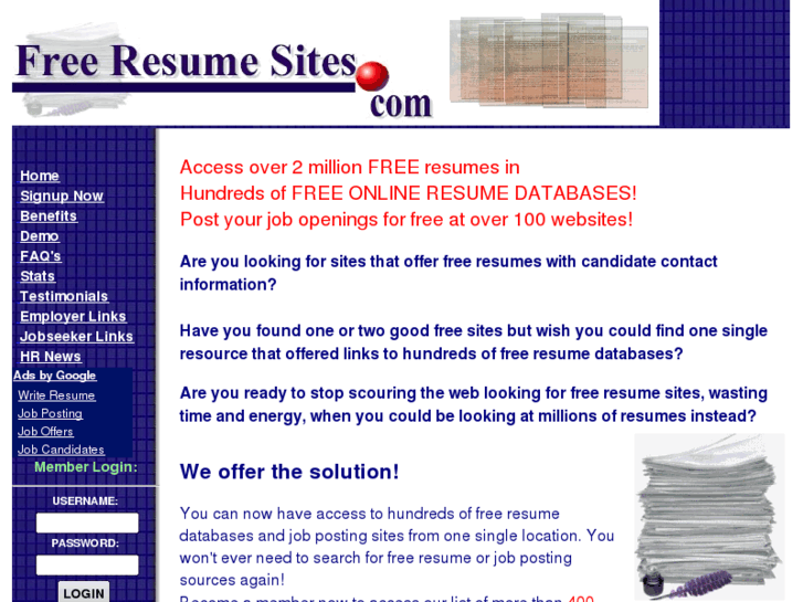 www.freeresumesites.com