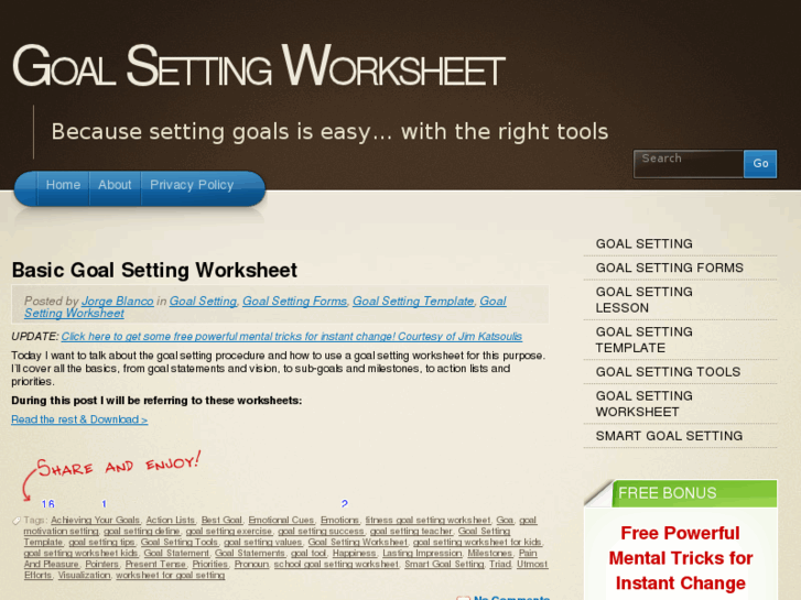 www.goalsetting-worksheet.com