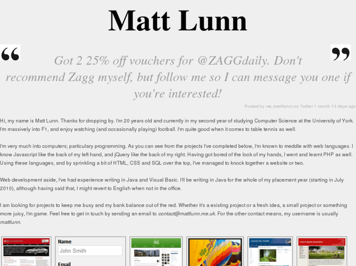 www.mattlunn.me.uk