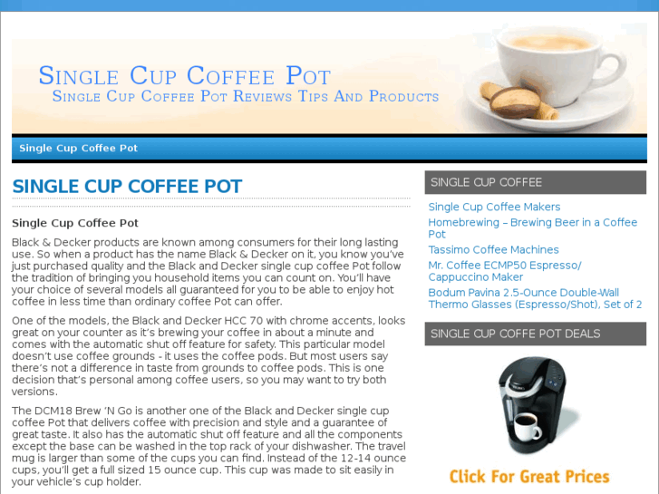 www.singlecupcoffeepot.org