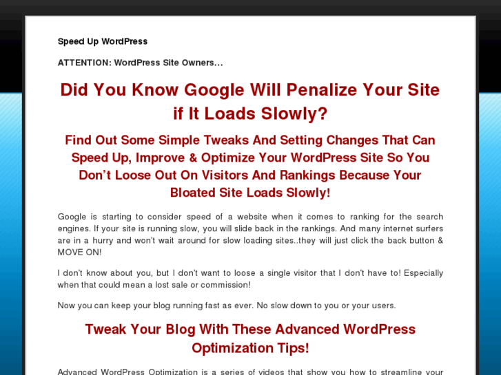 www.advancedwordpressoptimization.com