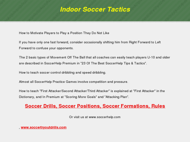 www.indoorsoccertactics.net