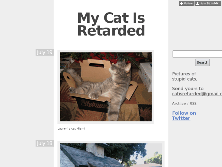 www.mycatisretarded.com