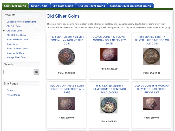 www.oldsilvercoins.net