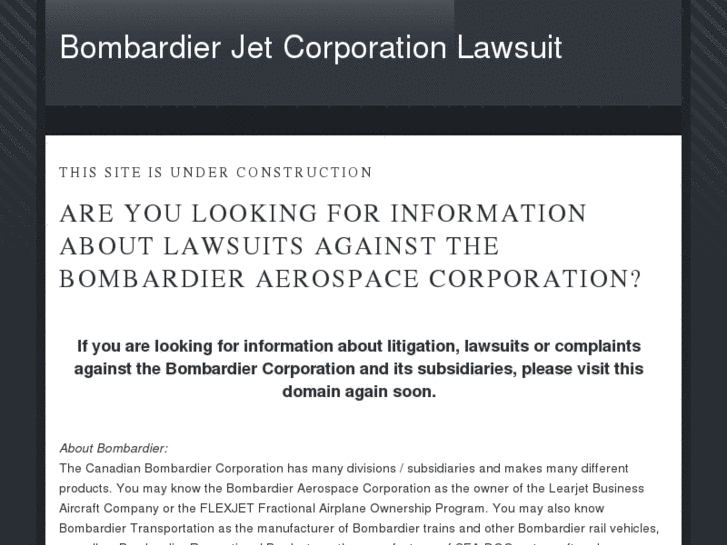 www.bombardier-jet-corporation-lawsuit.com