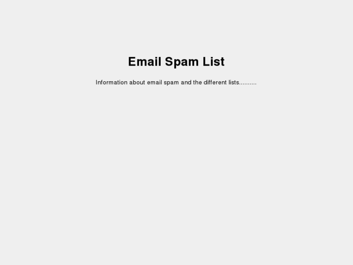 www.emailspamlist.com