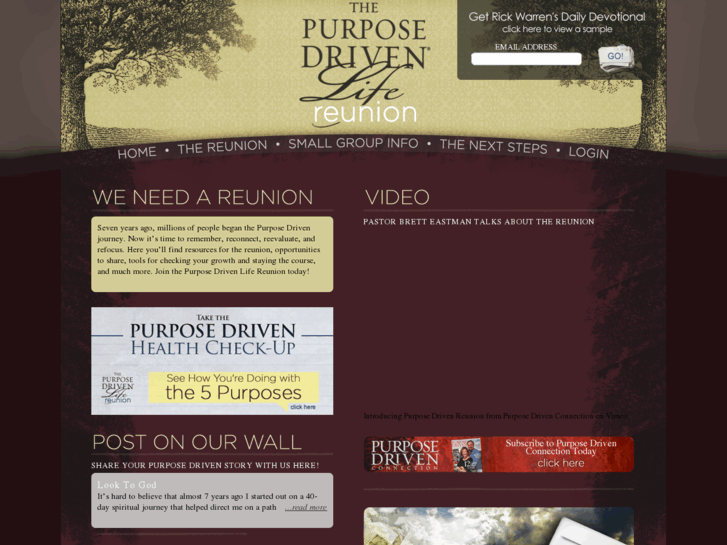 www.purposedrivenlifereunion.com