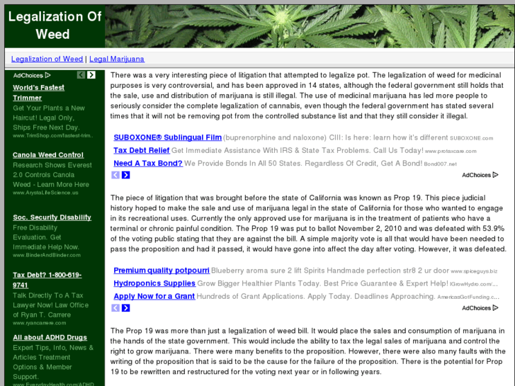 www.legalizationofweed.com