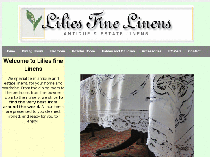 www.liliesfinelinens.com