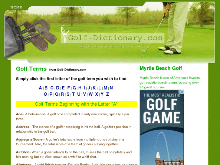 www.golf-dictionary.com