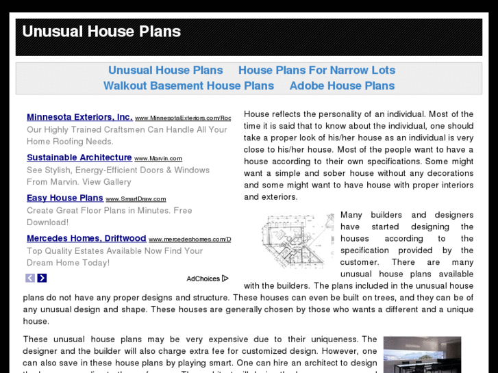 www.unusualhouseplans.net