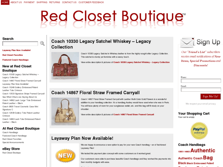 www.redclosetboutique.com