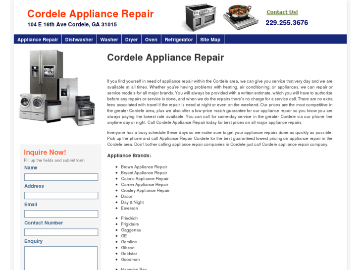 www.cordeleappliancerepair.com