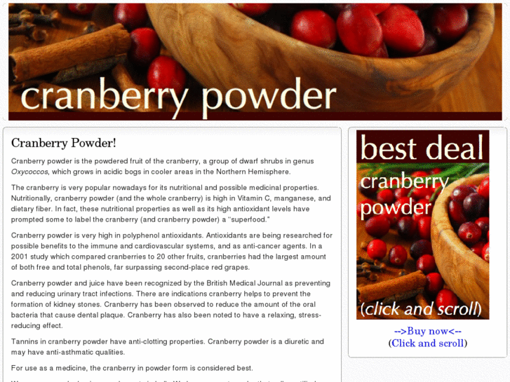 www.cranberrypowder.net