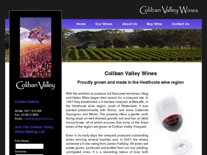 www.colibanvalleywines.com.au