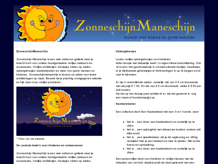 www.zonneschijnmaneschijn.nl