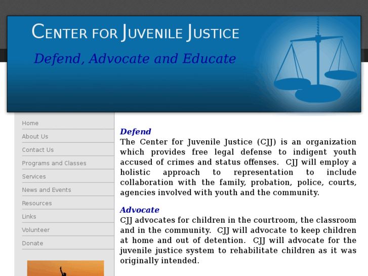 www.centerforjuvenilejustice.org