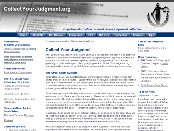 www.collectmyjudgement.net