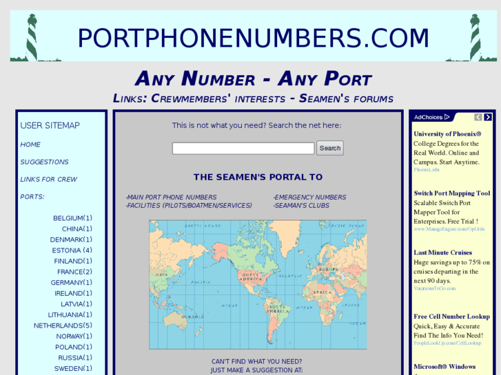 www.portphonenumbers.com