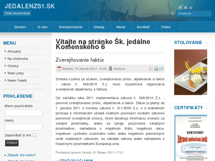 www.jedalenzs1.sk