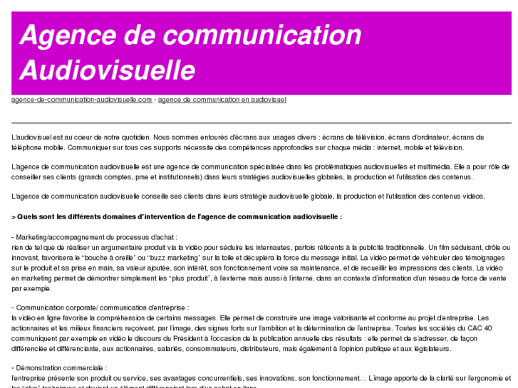 www.agence-de-communication-audiovisuelle.com